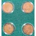 1943- 1946 UNION 1/2 PENNY SET IN CAPSULES