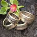 *** Coin Ring *** Eendrag Maak Mag / Unity Is Strength - Made From 1960 to 1964 SA 1c or 1/2c Coin
