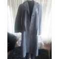Boutique Elegance Steel Grey Suide Coat Fully Lined with Stitche Detail - Size 12/36/L - Like New