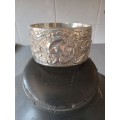 Large Vintage Hallmarked Silver Hinge Bangle