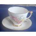 Delphine bone china cup and saucer