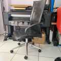 High back Operators black leather office chair