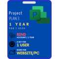 Project Plan 3  :1 User key  1 Year Work on Website/PC