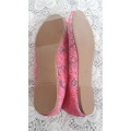 CORAL LACE OPEN TOE FLAT SHOES - NEW