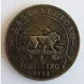 1922 East Africa One Shilling