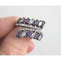 Authentic Turkish Ring with Amethysts and Topaz