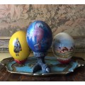Painted ostrich eggs