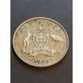 1955 Australia Silver Sixpence