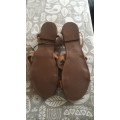 CAMEL COLOURED STRAPPY SANDALS - NEW ITEM - BY NETWORK