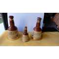 Vintage collectable lot of "Bells Scotch Whisky " bell shaped decanters made by Wade