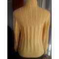 EXSCLUSIVE YELLOW CABLE HAND KNITTED JUMPER BY BEES AND HONEY