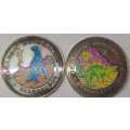 2x Republic of Guineu Dinosaurs .999 20g each total 40grams Silver