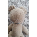 VINTAGE 1970`S HAND KNITTED TEDDY  - 35 CM