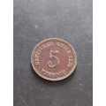1908 Germany 5 Pfennig