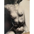 Full front nude painting by SA artist Hennie Kruger