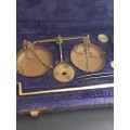 Antique Gold scale set with weights in original box