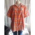 Cheerful Check Button Top 100% Cotton by Maine  - Size 20/40/XXXXL -Good Condition