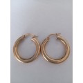 Pair Of 9ct Yellow Gold Hoop Earrings