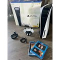 PS5 1TB Disc Edition Boxed + Controller + Charging dock + 2 DVDs