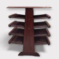 Mid-Century, Eight-Shelf, Solid Wood Magazine Stand / Side Table