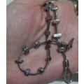 Vintage Unique Choker Chain Necklace with Multicolour Stone Insets