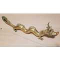 Antique Chinese Dragon Brass Sculpture - Large 57cm