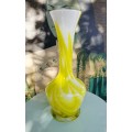 Vintage Summer Yellow Glass Vase