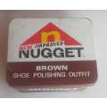 Vintage Nugget shoe polishing outfit tin