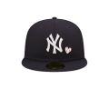 New York Yankees MLB Team Heart Blue 59FIFTY Fitted Cap
