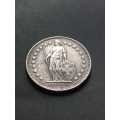 1945 Switzerland Silver 1/2 Franc. 0.833 Silver