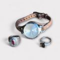 Vintage Fossil Ladies Watch & Sterling Silver Rings