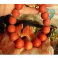 Vintage Red Turquoise Beads Graduated Necklace