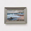 Vintage Seascape Painting by P. de Beer circa 1980 signed. Frame size: 64cm x 47cm