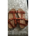 FEATHER SOFT BROWN SANDALS  - NEW