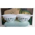 Vintage Duo Pyrex Tableware Bowl with Clover leaf Shamrock design from 1960