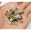 Gold alloy spacer beads for Jewellery making. Ideal for Bracelets & Necklaces.