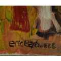 Eric Eatwell Oil on canvas on board size 310mm x 300mm