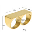 2 Finger Gold Plated Ring