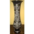 Vintage brass engraved vase