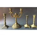 Vintage brass miniature candlesticks