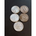 Usa 90% Silver Dime lot of 5 coins