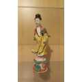 Vintage Chinese mythological figurine- He Xiangu