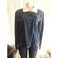 Stunning Must Have Denim Jacket With Faux Fur Coller by Sensations  - New  - 12/36/L
