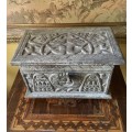 Vintage carved chest or jewellery box