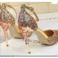 Rose Gold High Heel Shoes Size 6