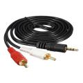 3.5mm Aux to 2 x Male RCA Cable