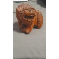 Wooden Crafted Chinese Lion