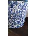 Blue &white  reclaimed porcelain mosaic planter