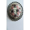 Embroidered Rocco Style Brooch