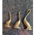 Vintage brass standing Swan ornaments home decor